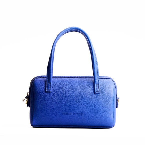 Portland Leather Handbags - Portland Leather Goods Sloan Large Doctor Vibrant Astro Blue Satchel Premium